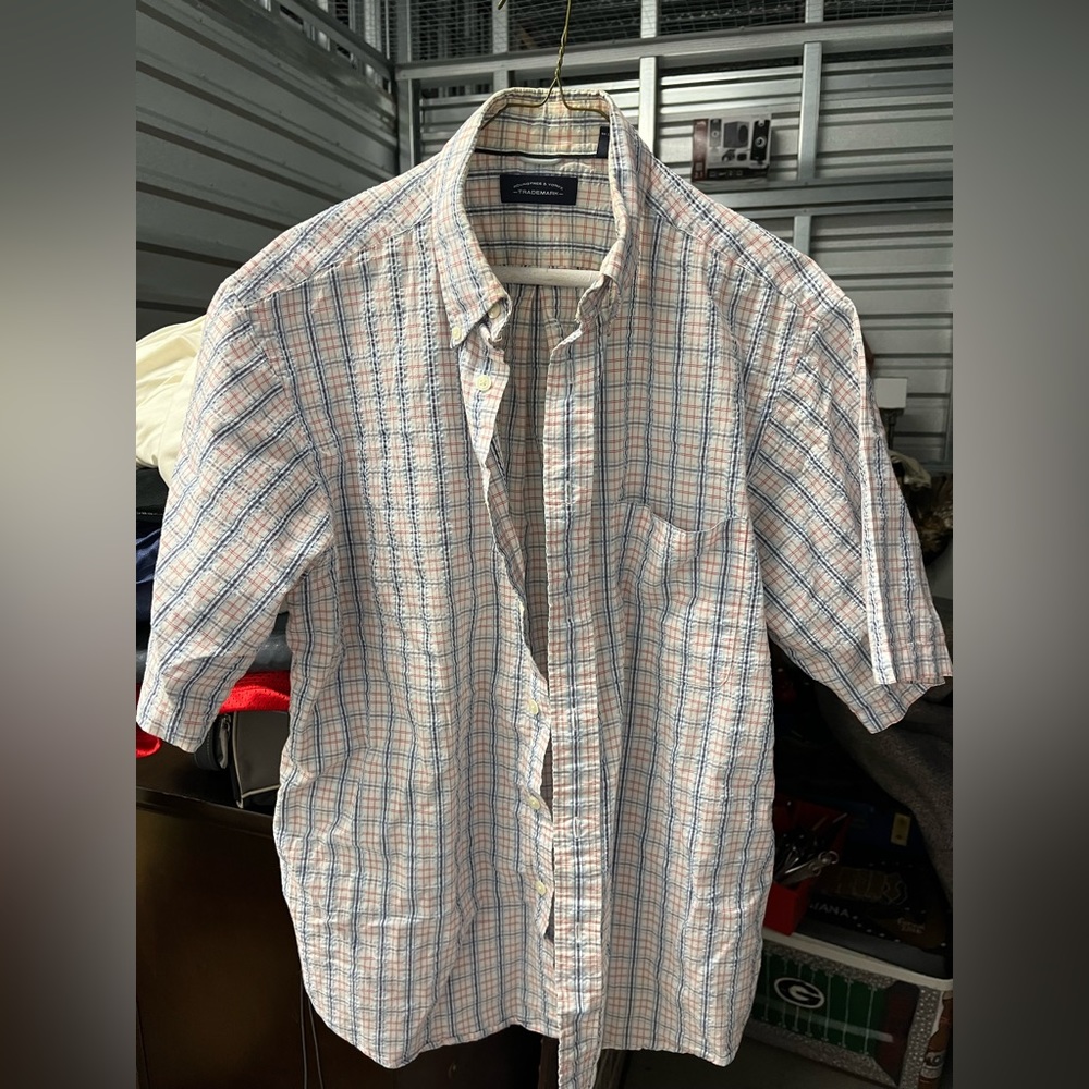 Roundtree & Yorke mens short sleeve button down